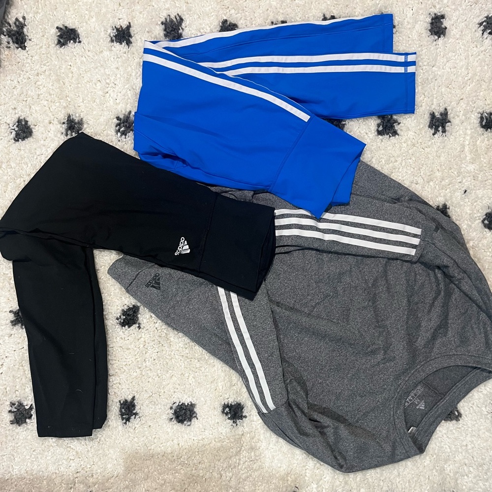 Adidas leggings And crewneck